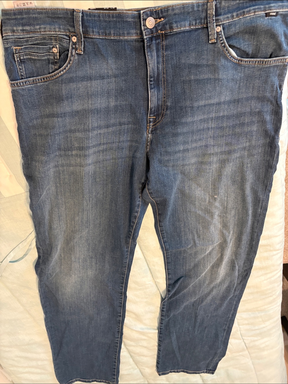 Mavi Men's Medium Blue Relaxed Straight Jeans40x36